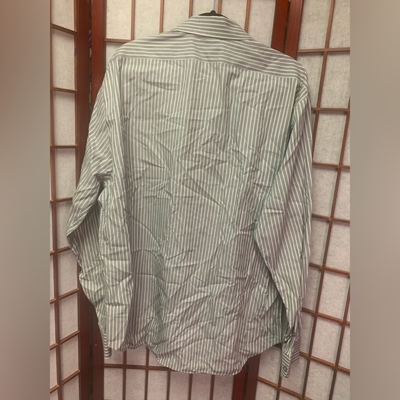 Armani Collezioni Button Up Shirt Mens XXL Grey Striped Casual Preppy (0696) - Picture 4 of 6